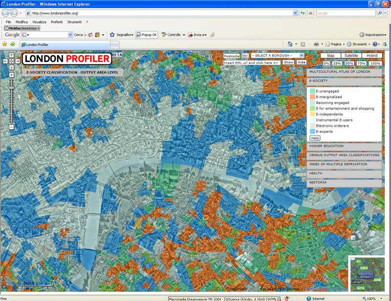 London Profiler: e-social [Autori: xx]